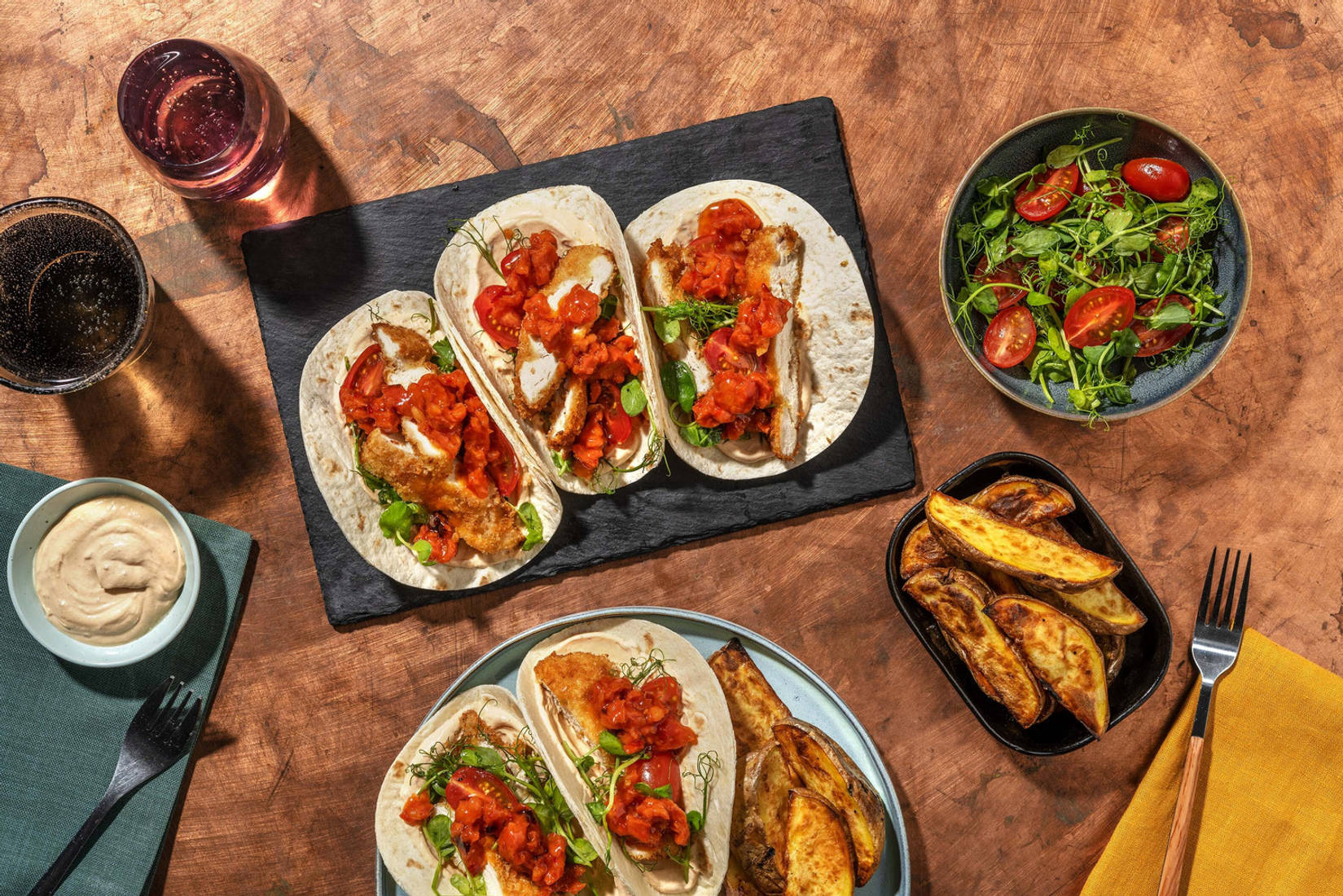 Crispy Chicken Strip Tacos