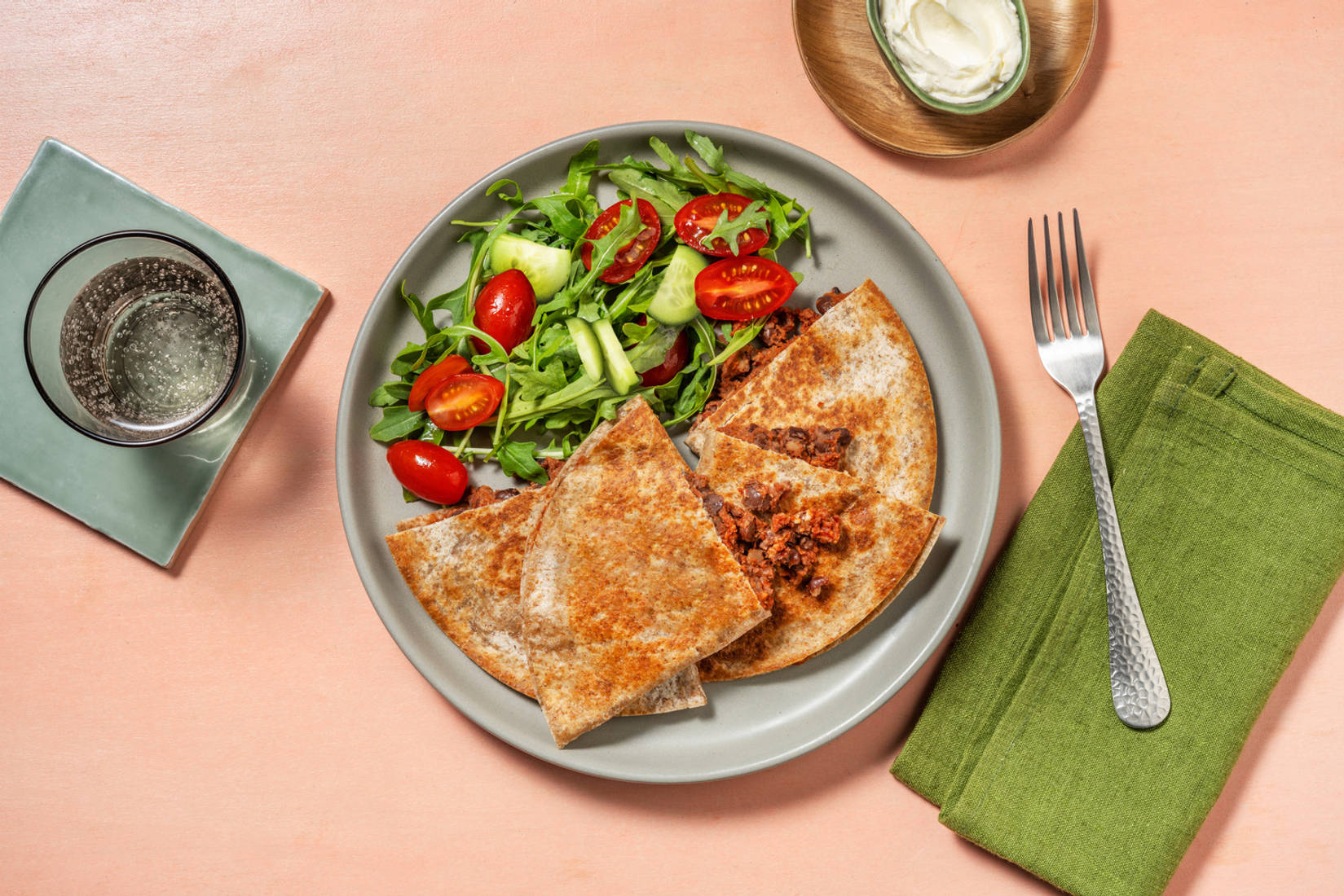 Cheesy Chipotle Bean Quesadillas