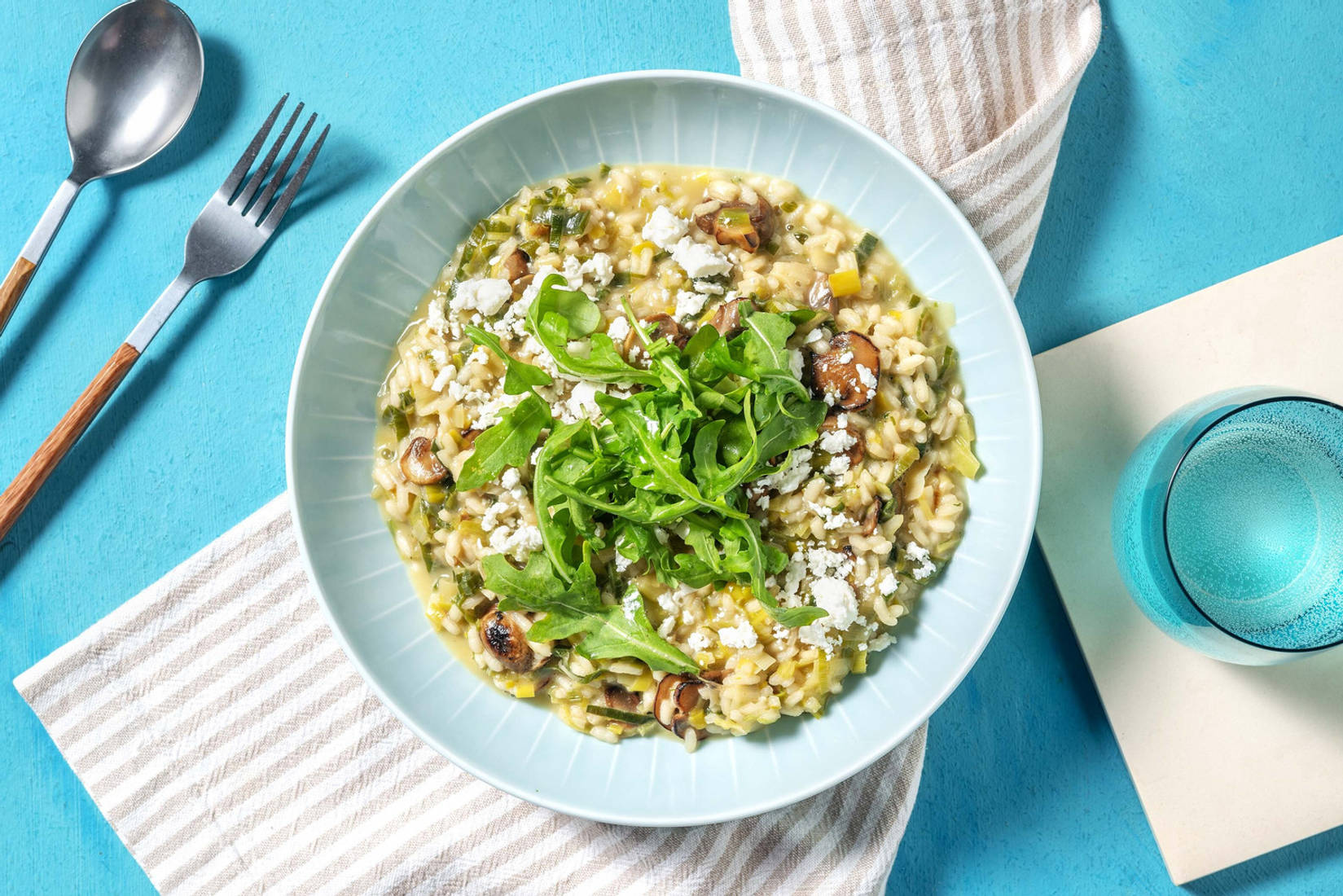 Paddenstoelen risotto met geitenkaas