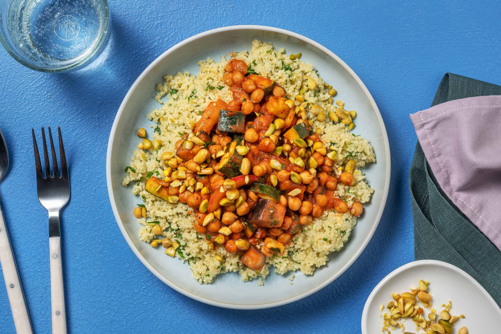 Couscous alla marocchina con ceci e melanzane