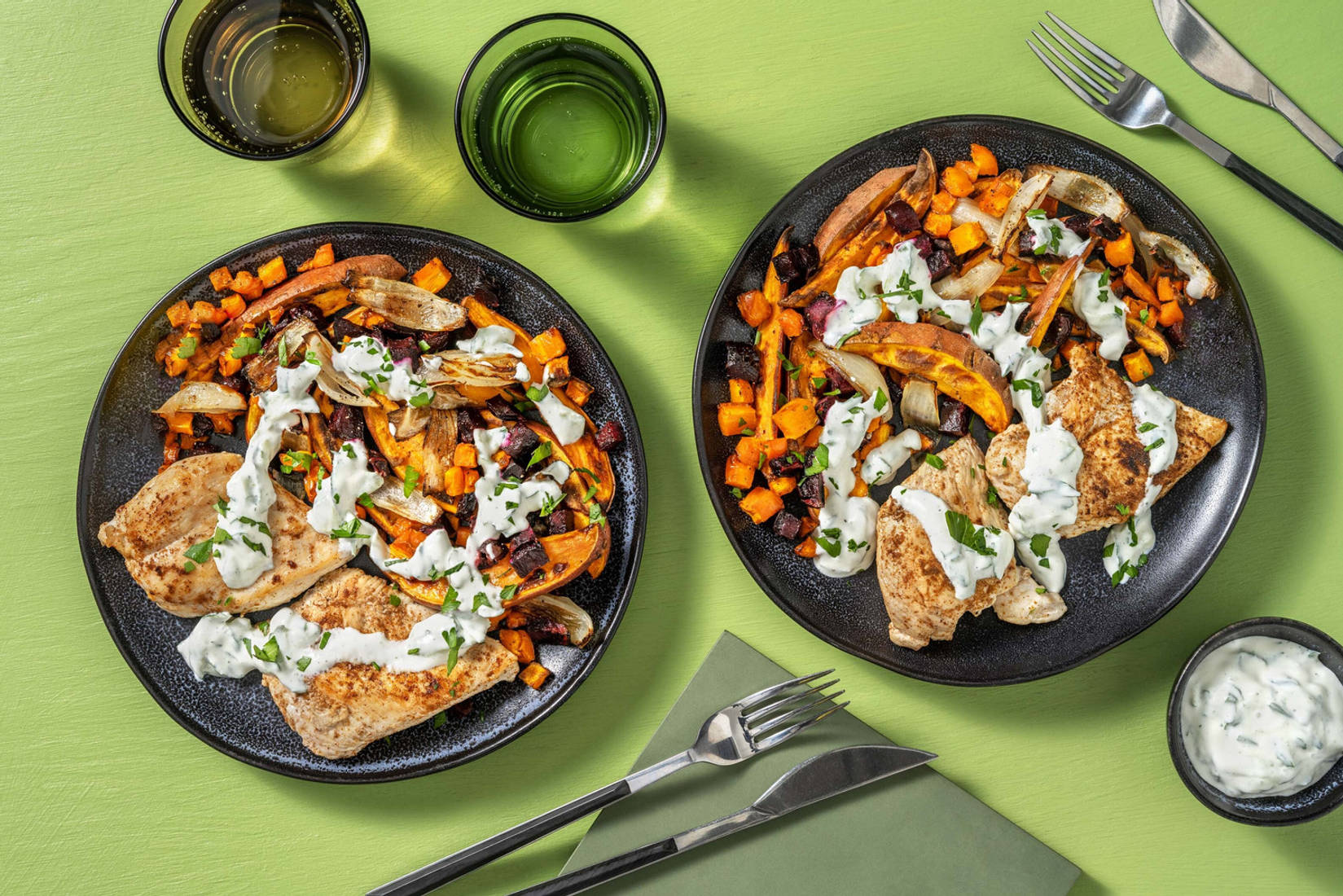 Pannstekt medelhavskyckling