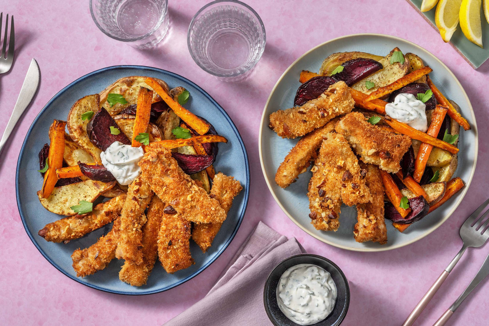 Mandelpaneret svinekød