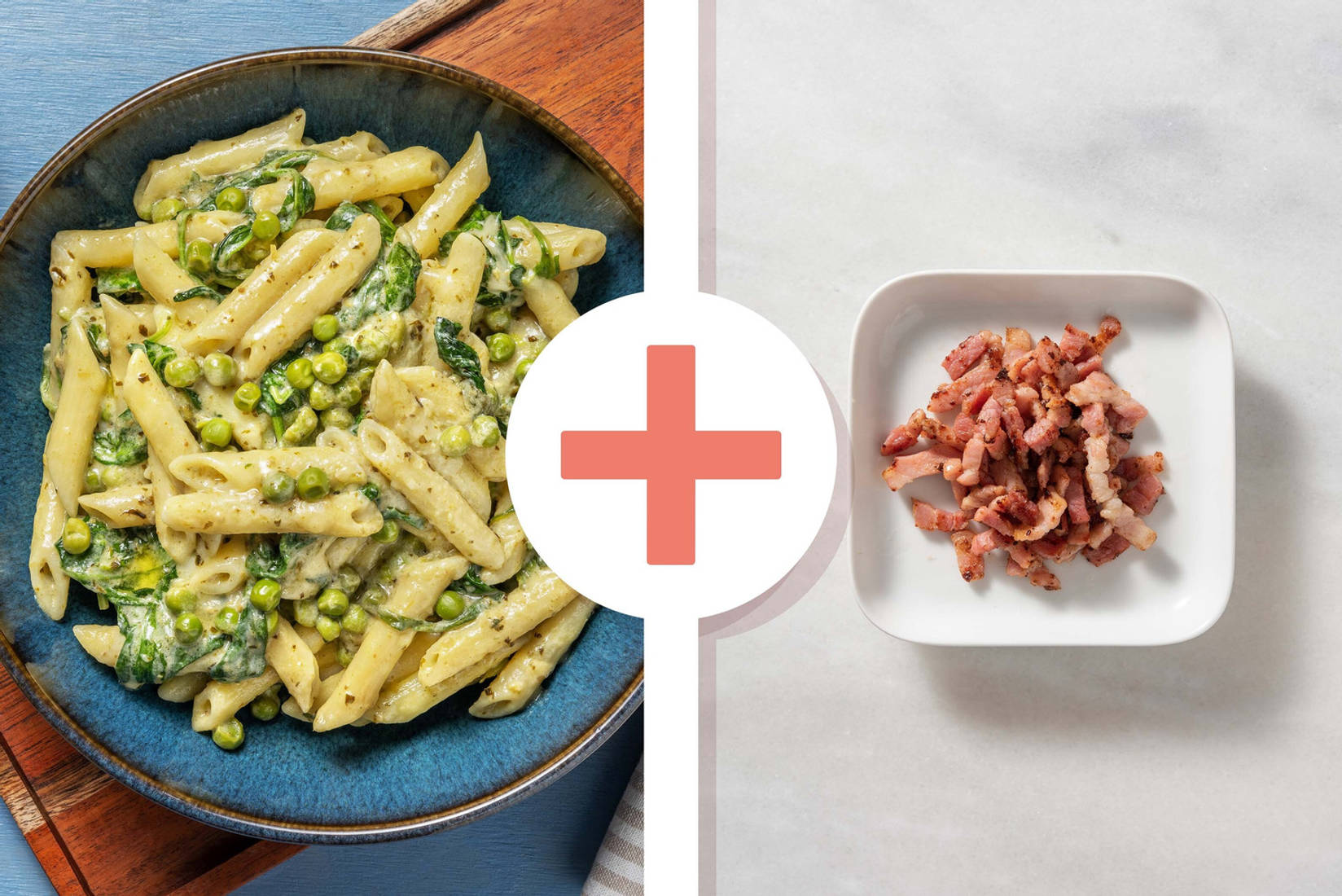 Creamy Bacon Pesto Pasta