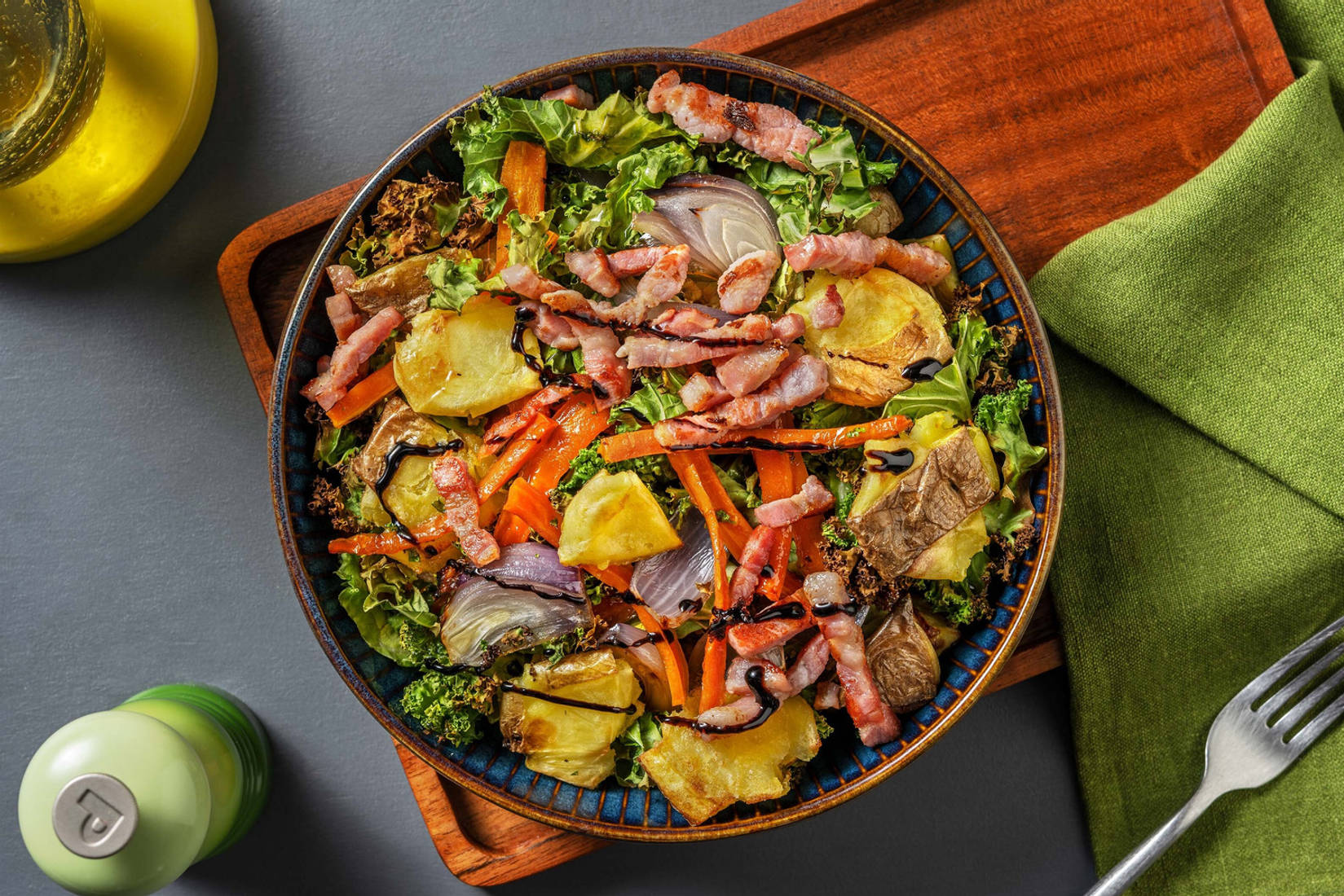 Roast Potato, Bacon and Roasted Tenderstem Salad