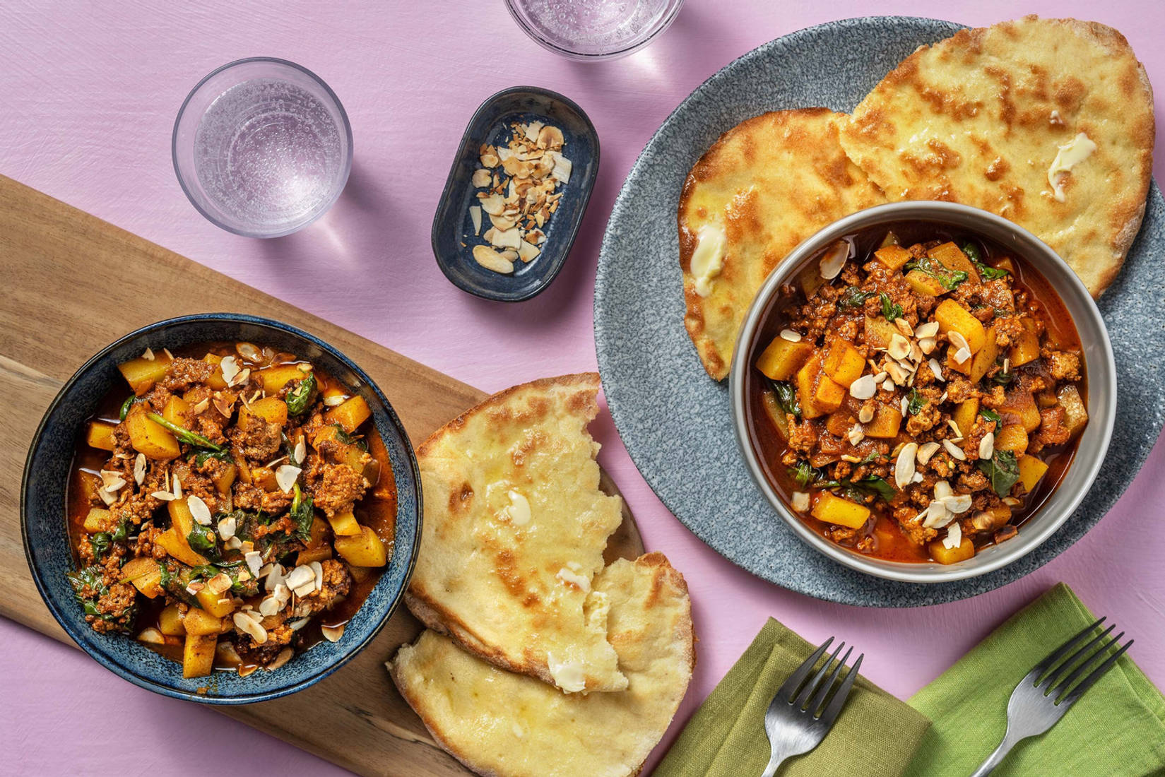 Beef, Potato and Spinach Rogan Josh Curry