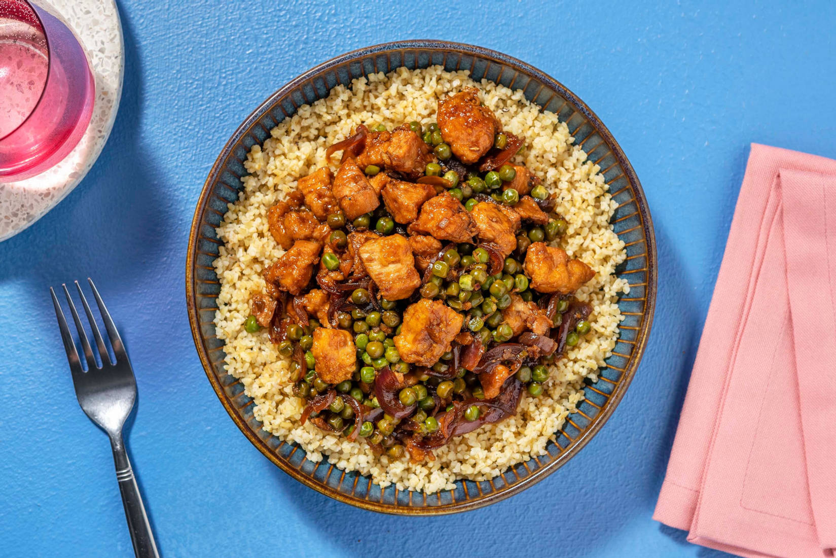 Glazed Chicken and Pea Stir-Fry