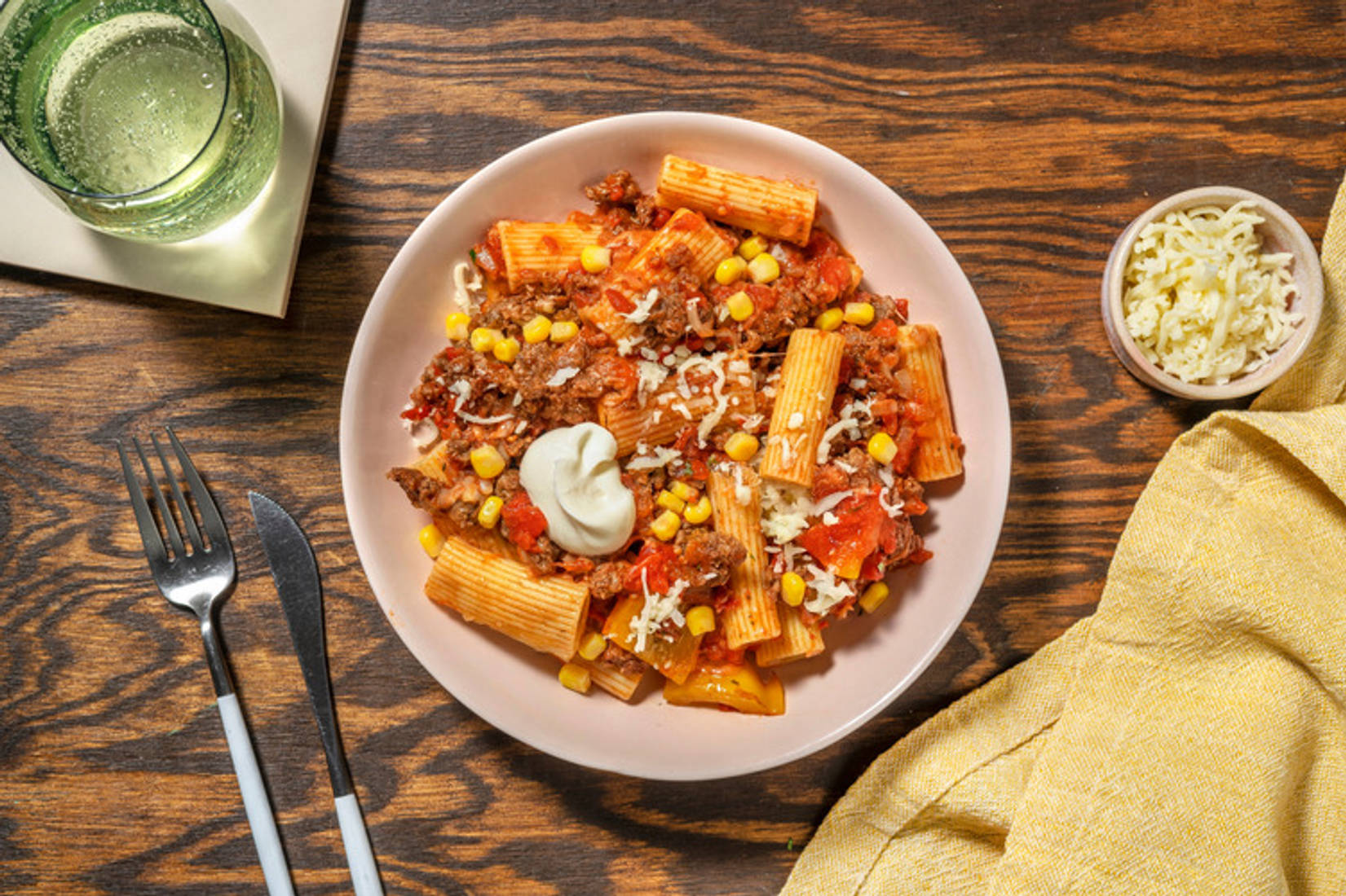Mexican-inspired Beef Rigatoni