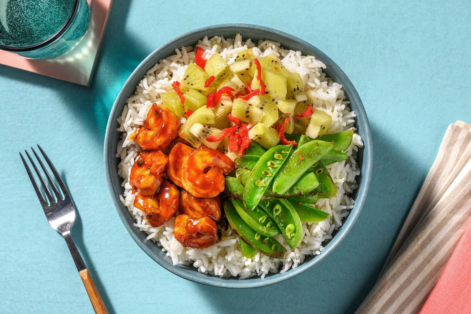 Teriyaki Prawn Poke Style Bowl