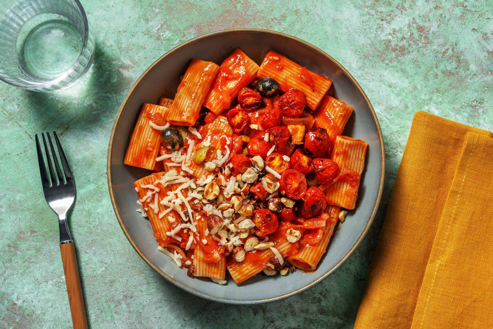 Rigatoni and Balsamic Slow Roasted Tomatoes