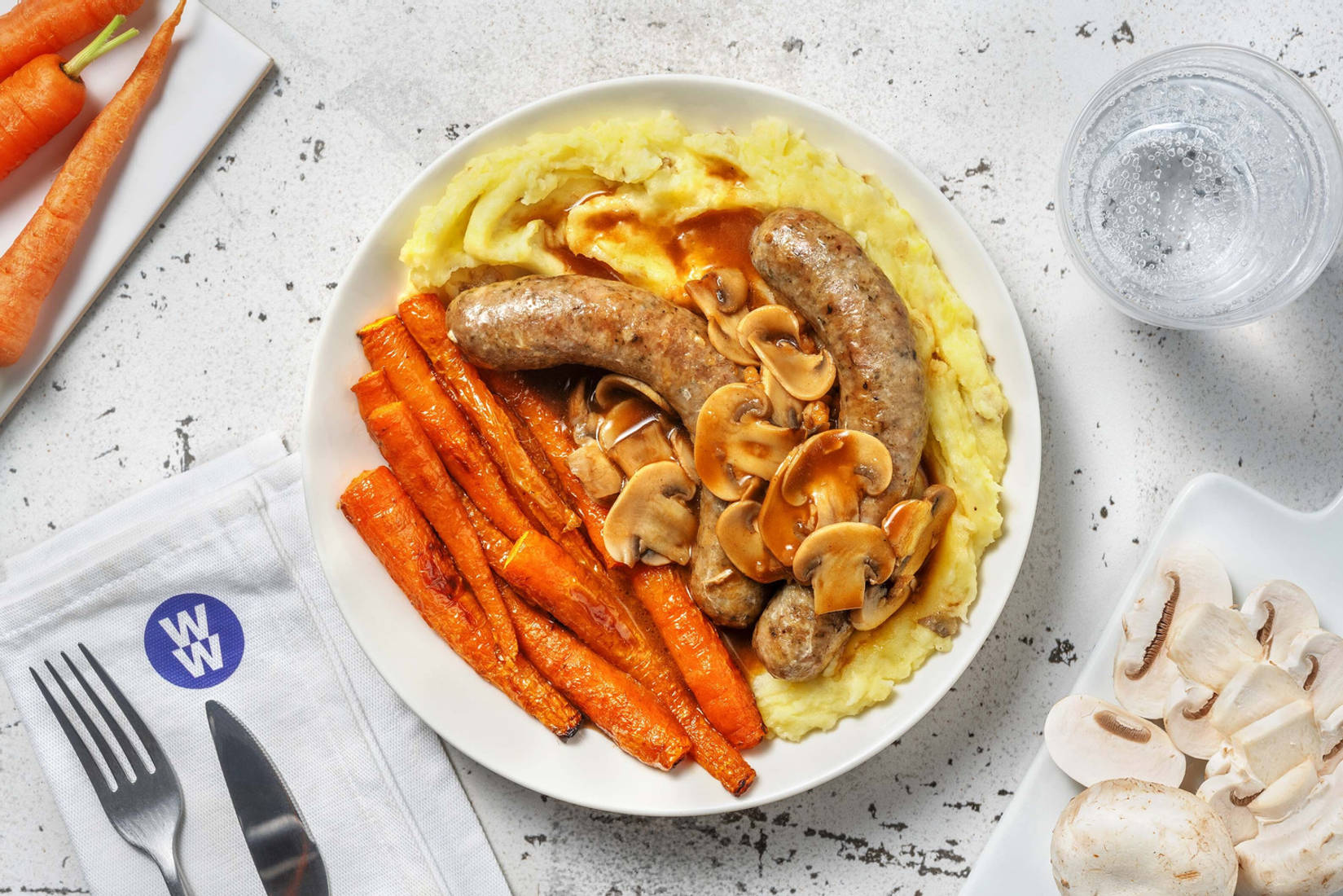 Sausages in Mushroom Sauce