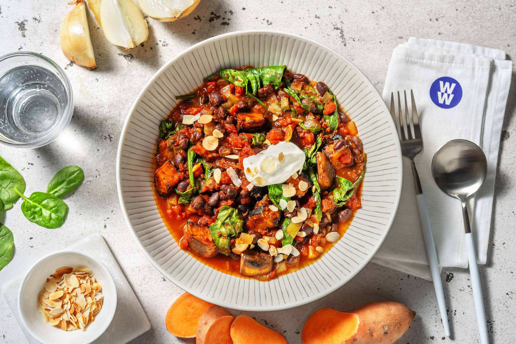 Black Bean and Sweet Potato Harissa Stew