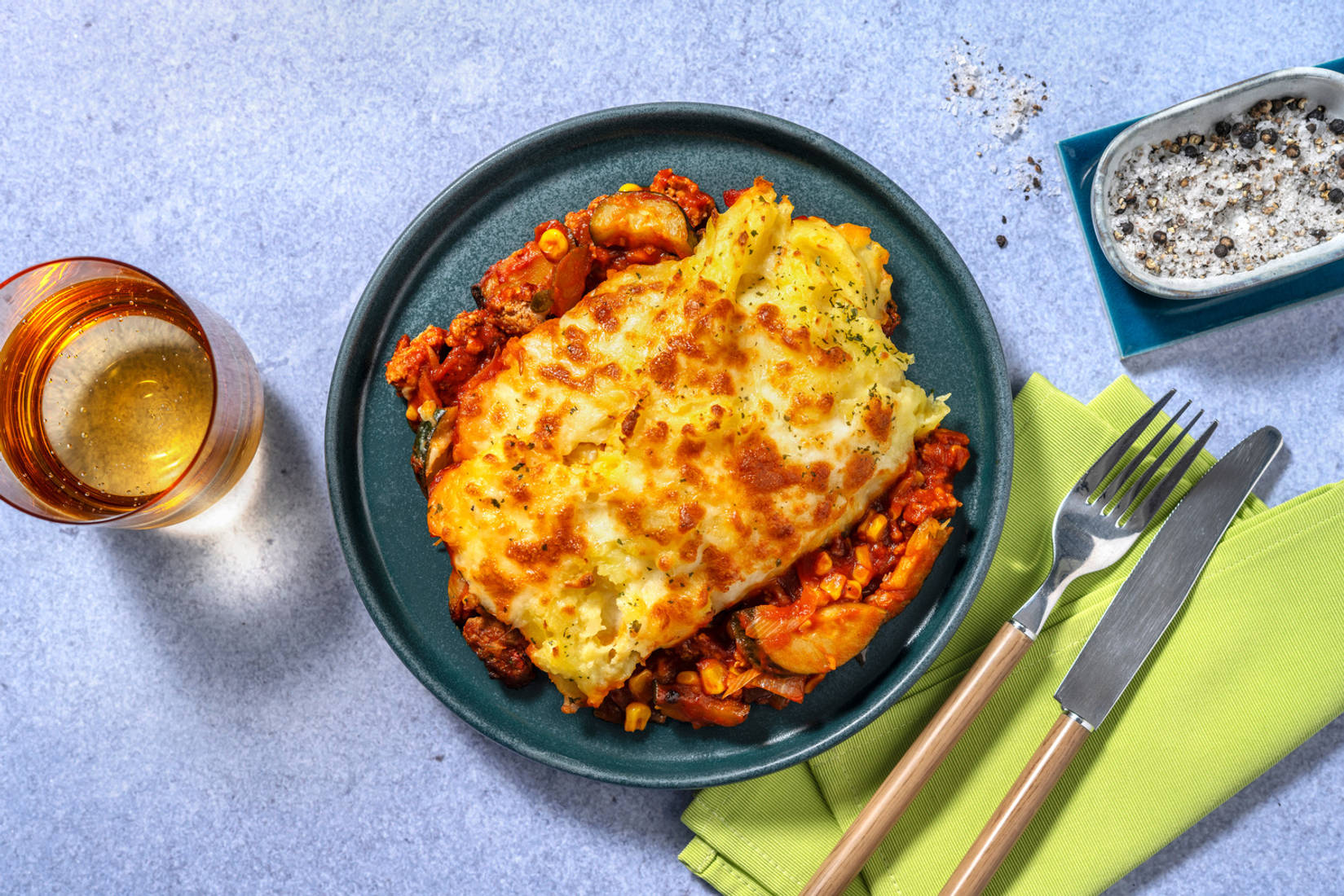 Cottage pie met varkensgehakt en Goudse kaas