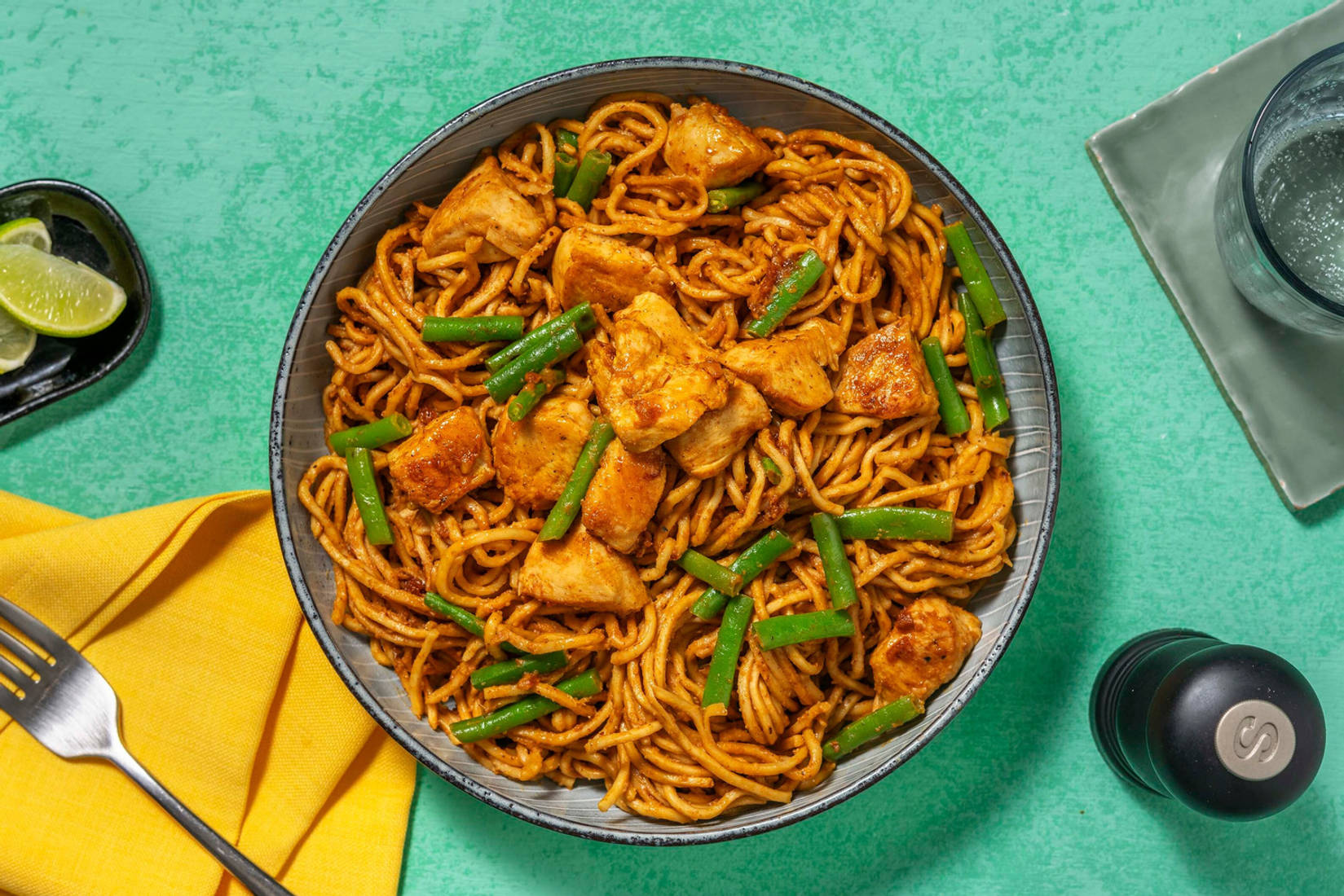 Thai Style Peanut Chicken Noodles