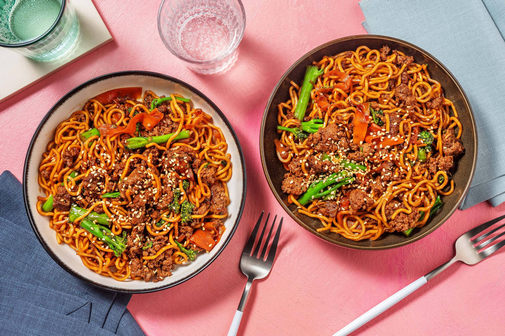 Stir-Fried Honey Sesame Beef Noodles