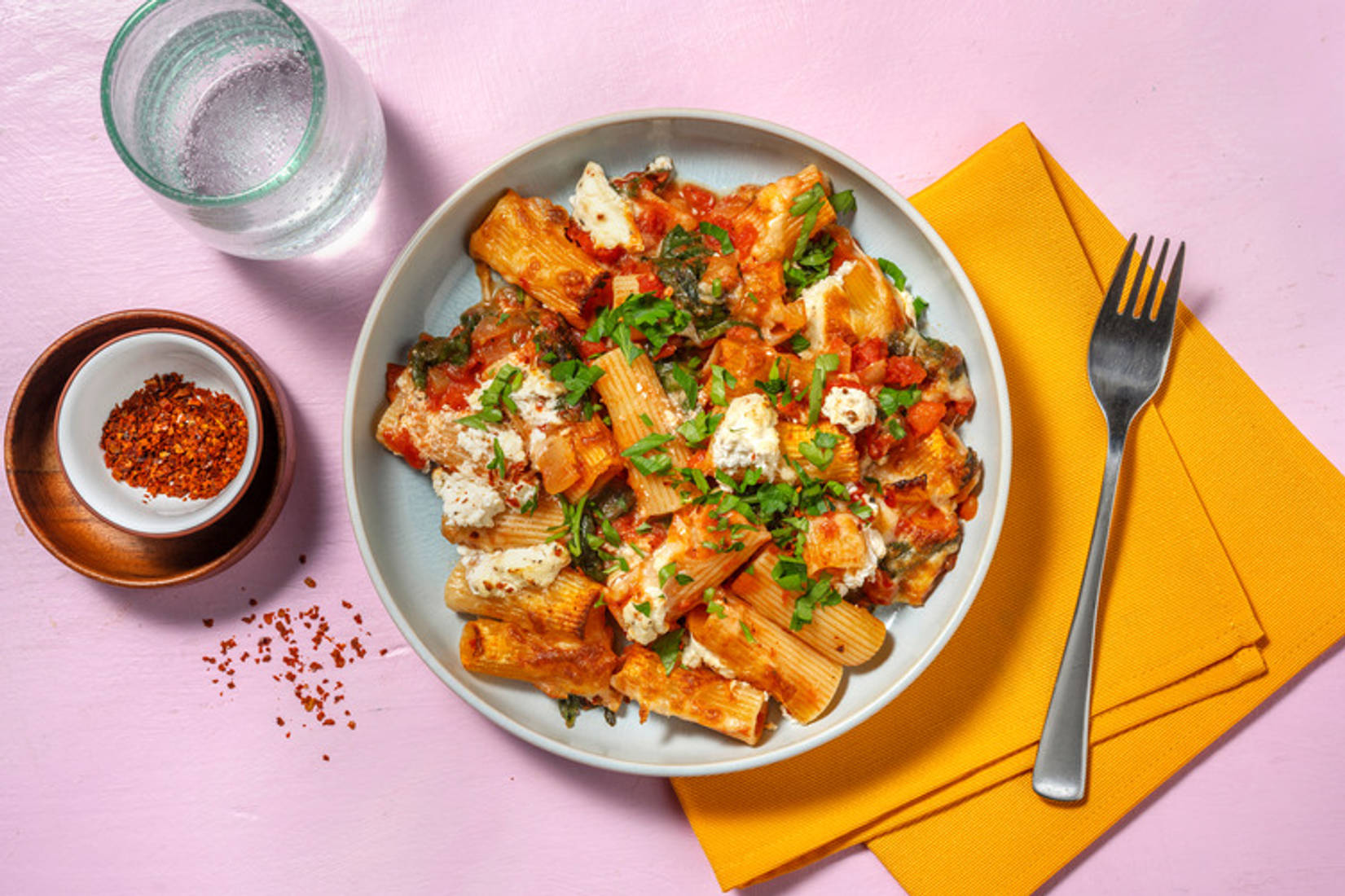 Chicken and Ricotta Rigatoni Al Forno