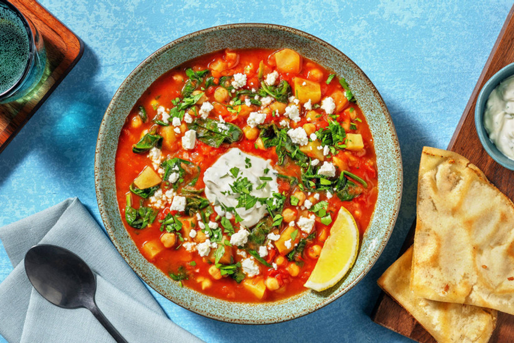 Marokkanischer Kichererbsen-Eintopf mit extra Bio-Feta