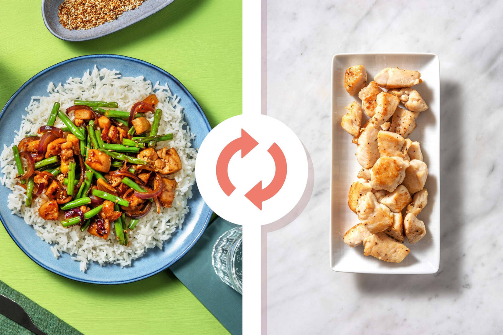 Teriyaki Sesame Diced Chicken Breast