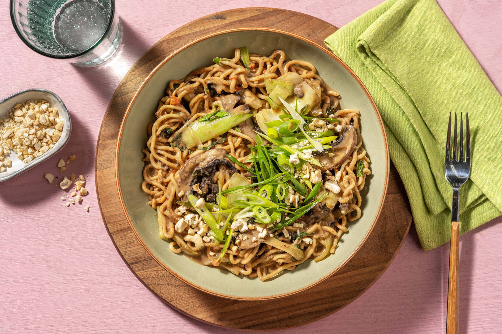 Nouilles au portobello & sauce façon Satay