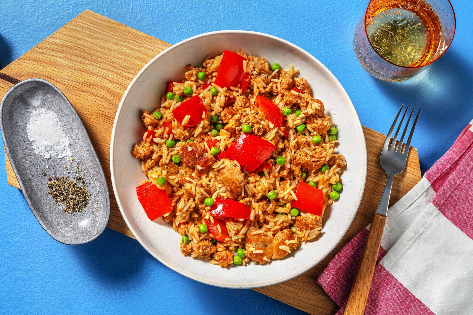Harissa Pork Pilaf