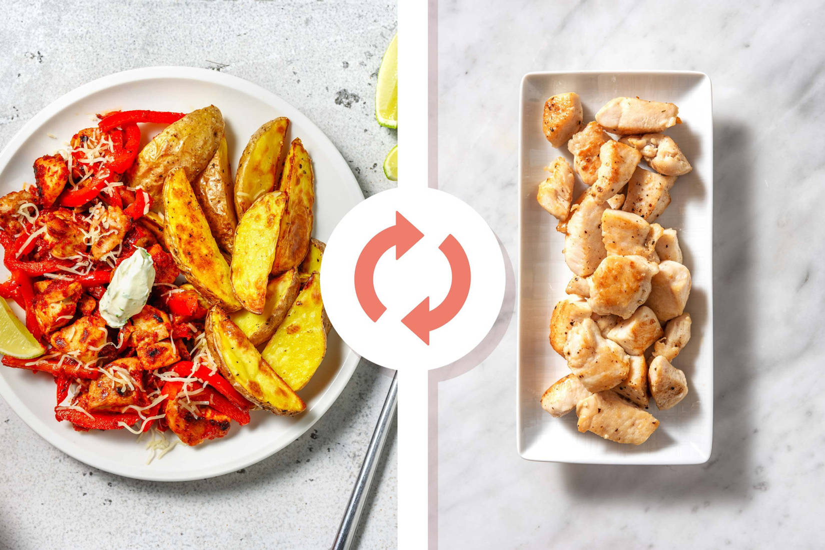 Fajita Diced Chicken Breast Loaded Wedges