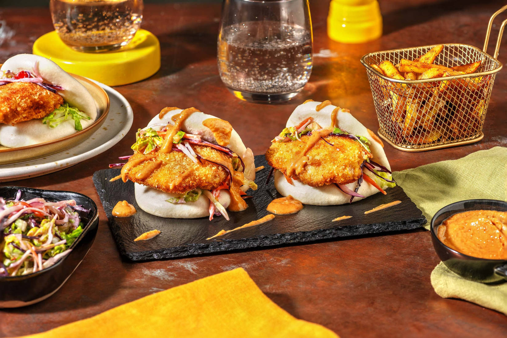 Thai Inspired Fried Chicken Bao