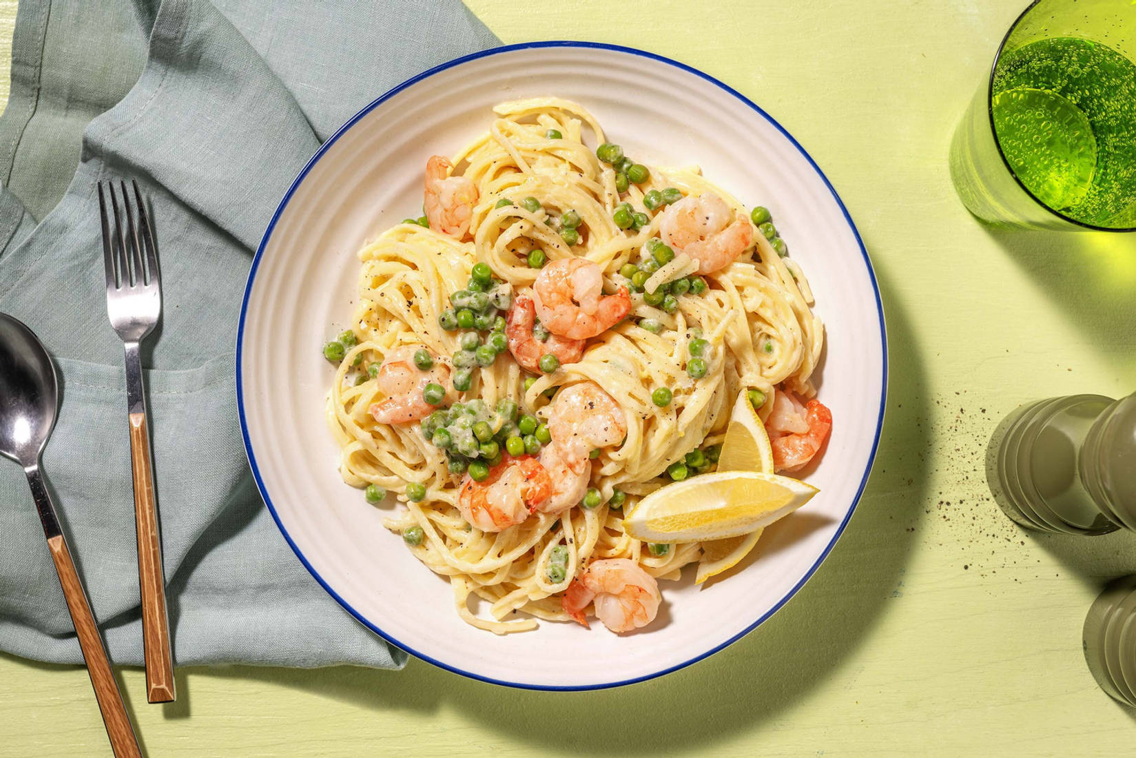 Lemon and Prawn Linguine