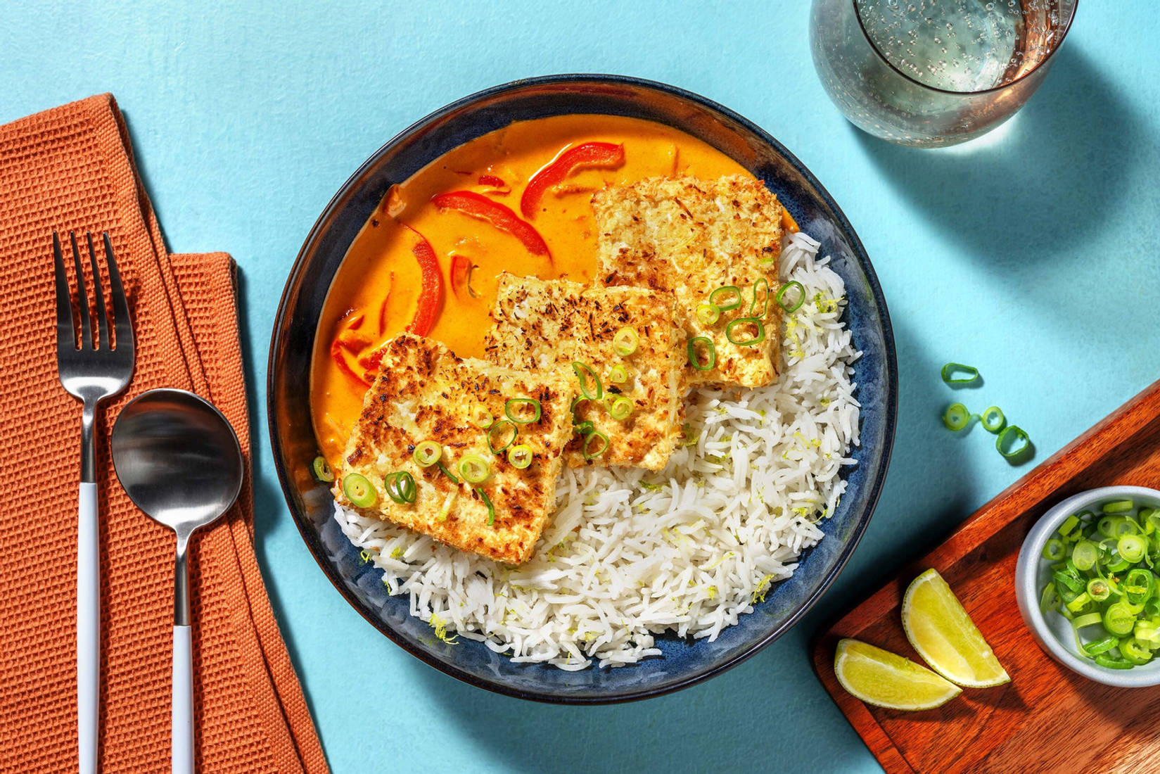 Crispy Coconut Tofu and Massaman Curry