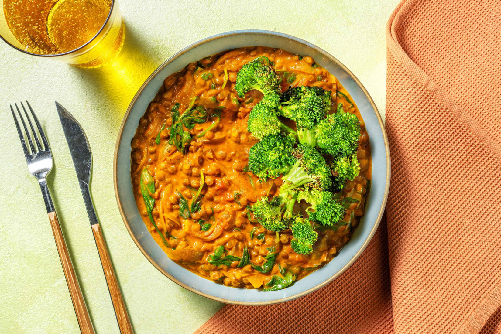 North Indian Style Broccoli & Lentil Dal