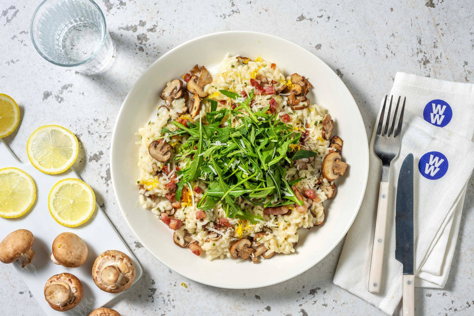 Oven-Baked Bacon & Mushroom Risotto
