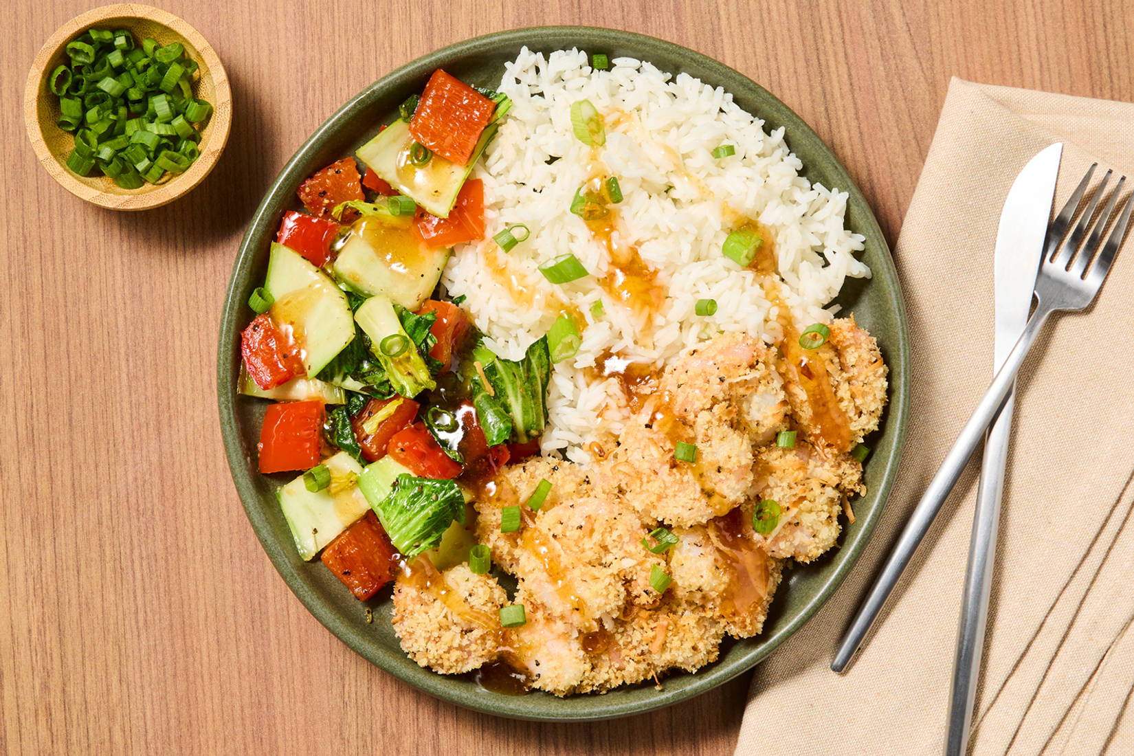 Crevettes dorées doubles à la noix de coco