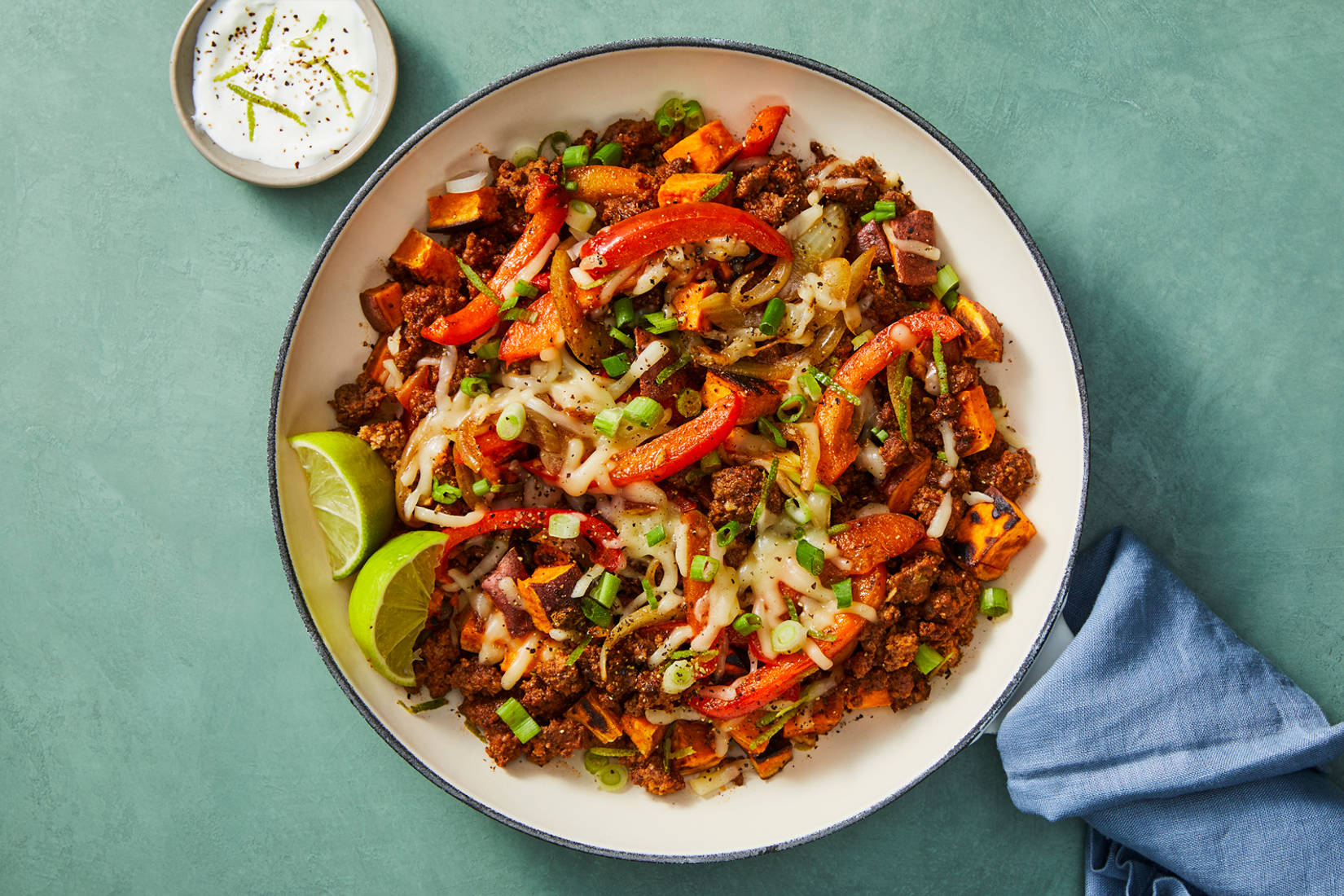 Southwest Beef-and-Sweet Potato Skillet