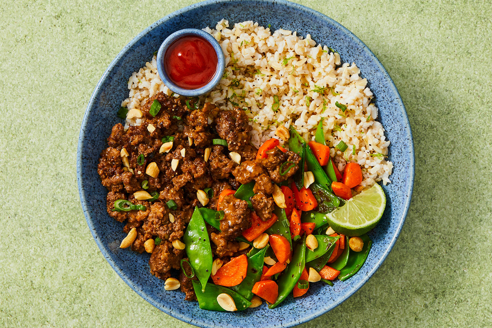 Thai Peanut Turkey and Brown Rice Bowls