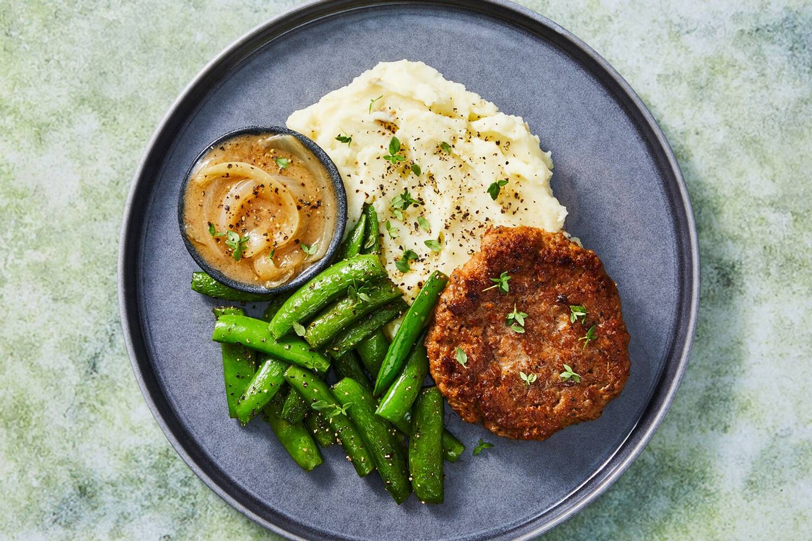 Galettes de bœuf et purée de pommes de terre