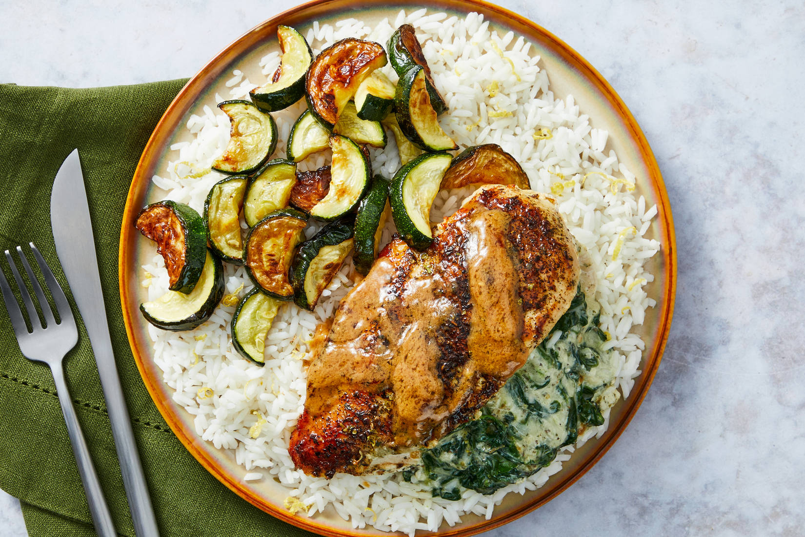 Cheesy Spinach Stuffed Chicken