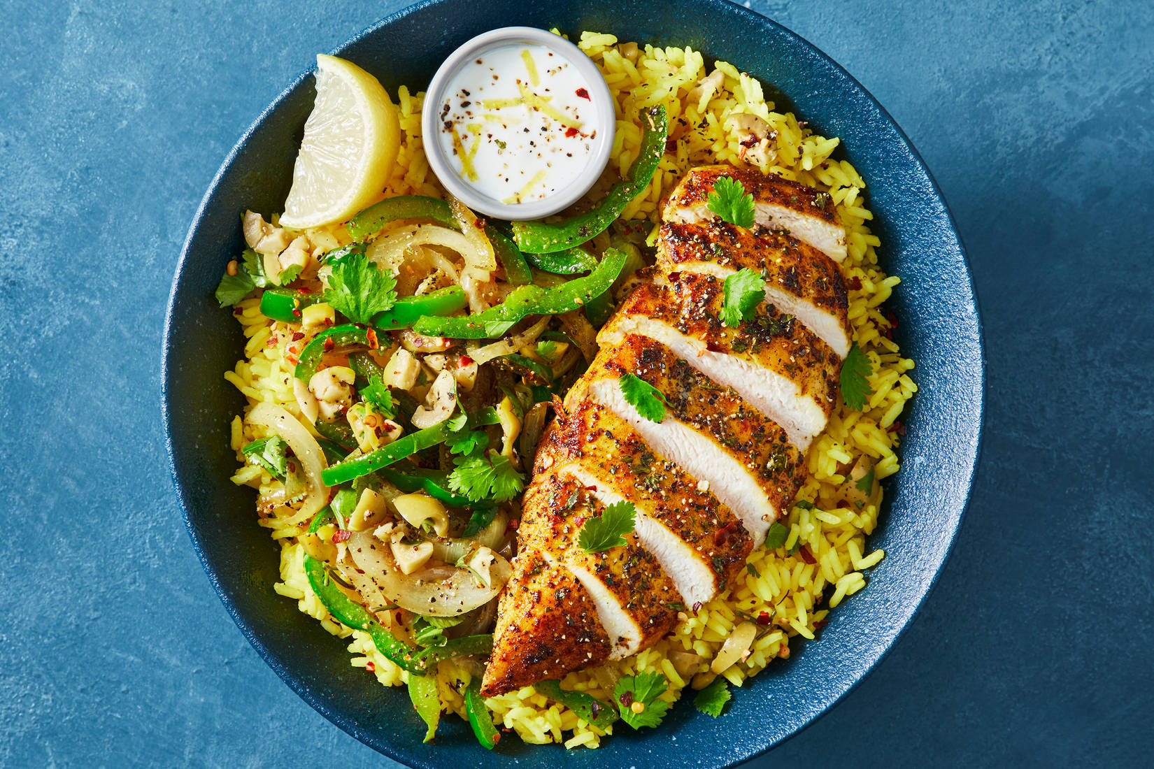 Moroccan Organic Chicken & Turmeric Rice Bowls