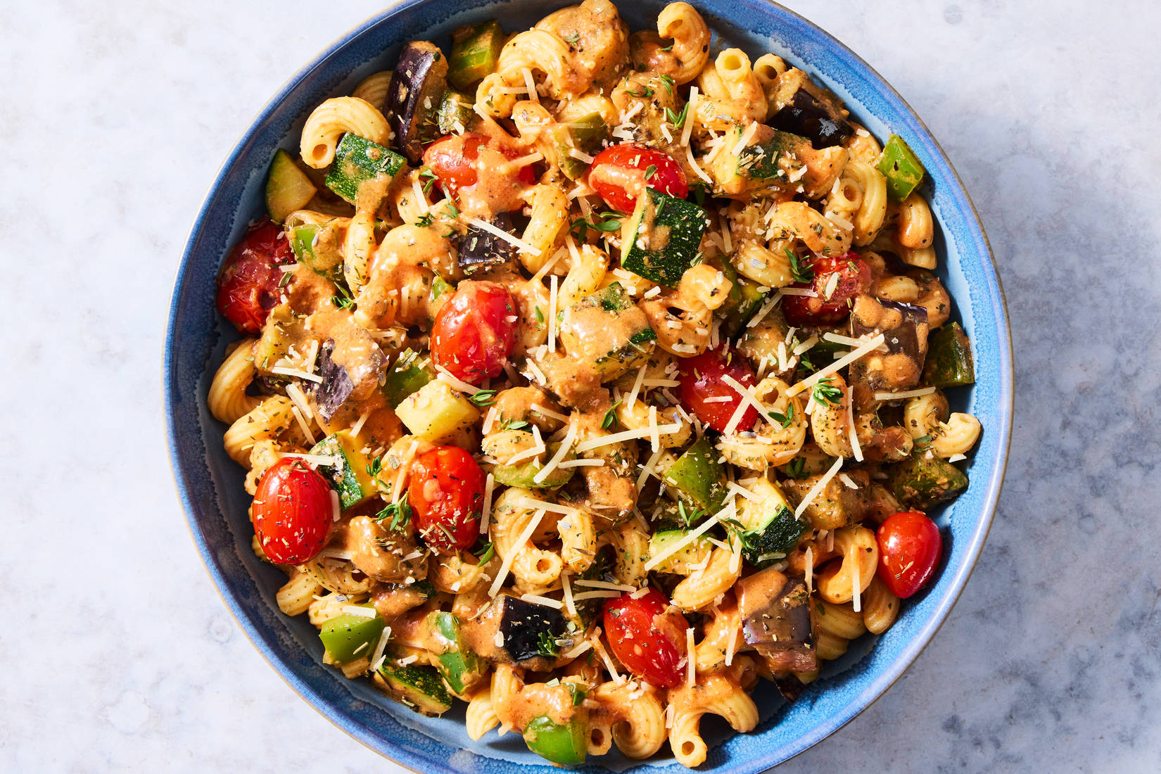 Tomato & Eggplant Ratatouille Pasta