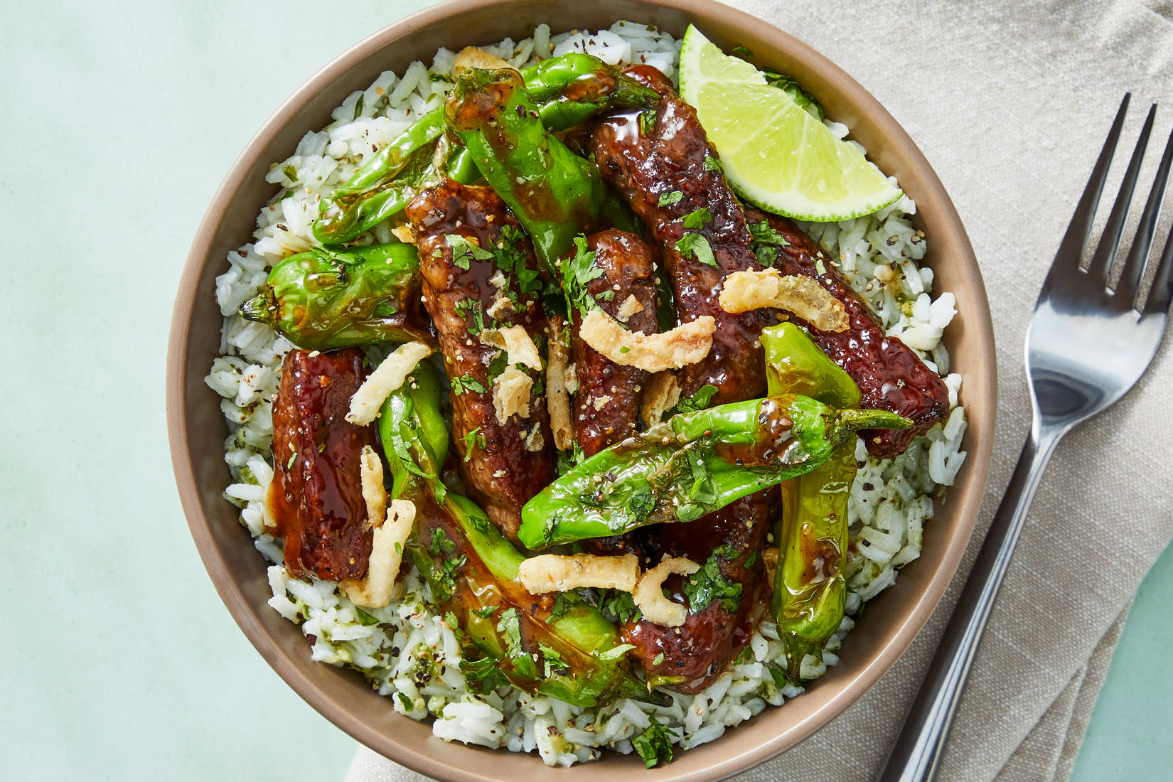 Sweet Heat Steak & Green Bean Rice Bowls