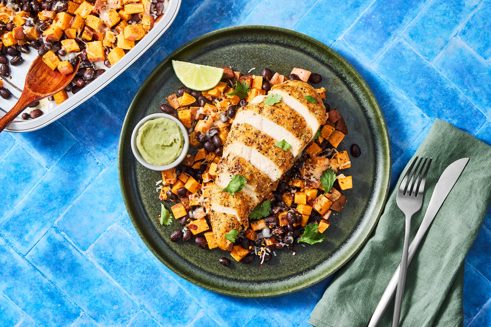 Prep & Bake Ranch Steak with Avocado Crema