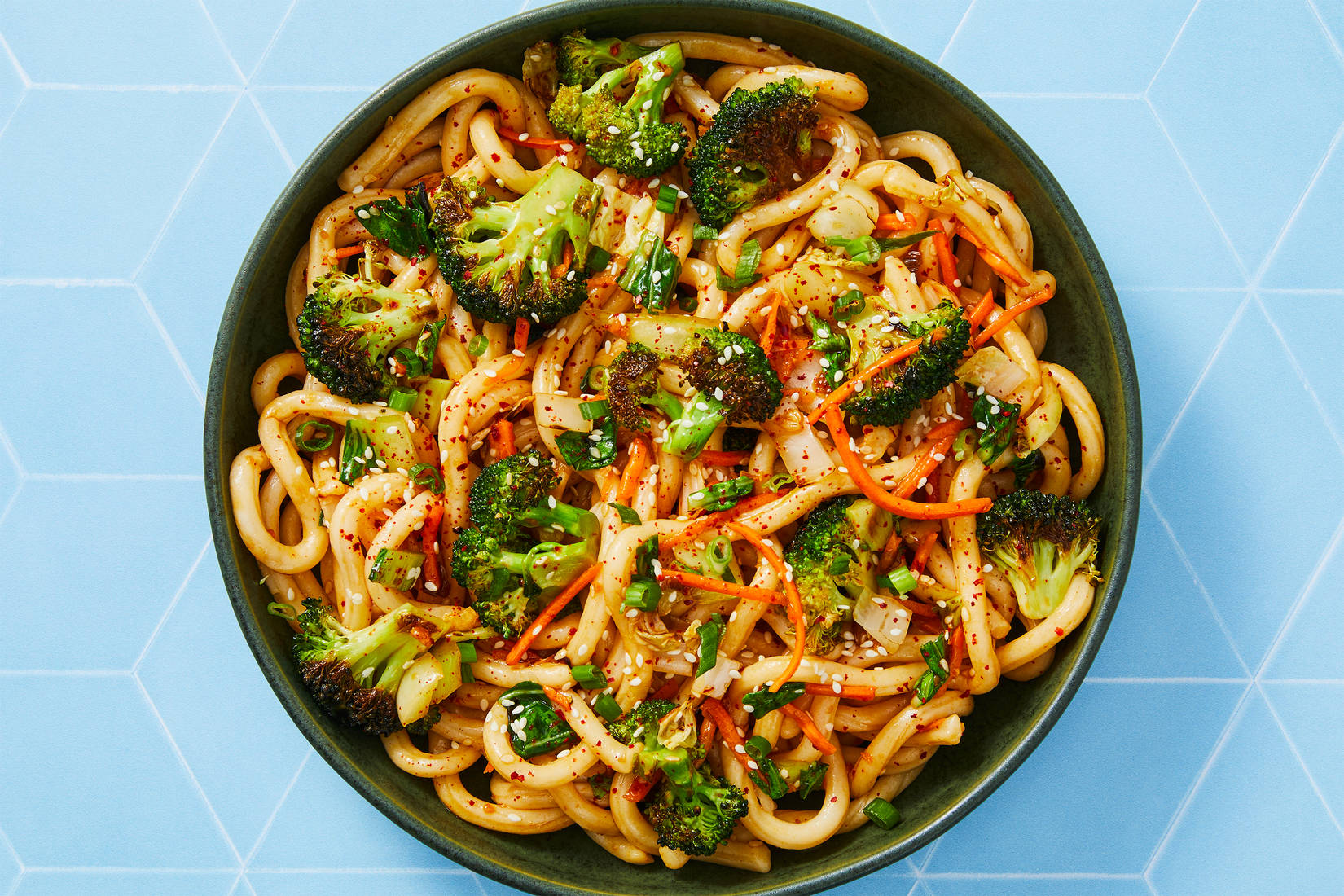 Spicy Gochujang Noodles with Broccoli & Carrots