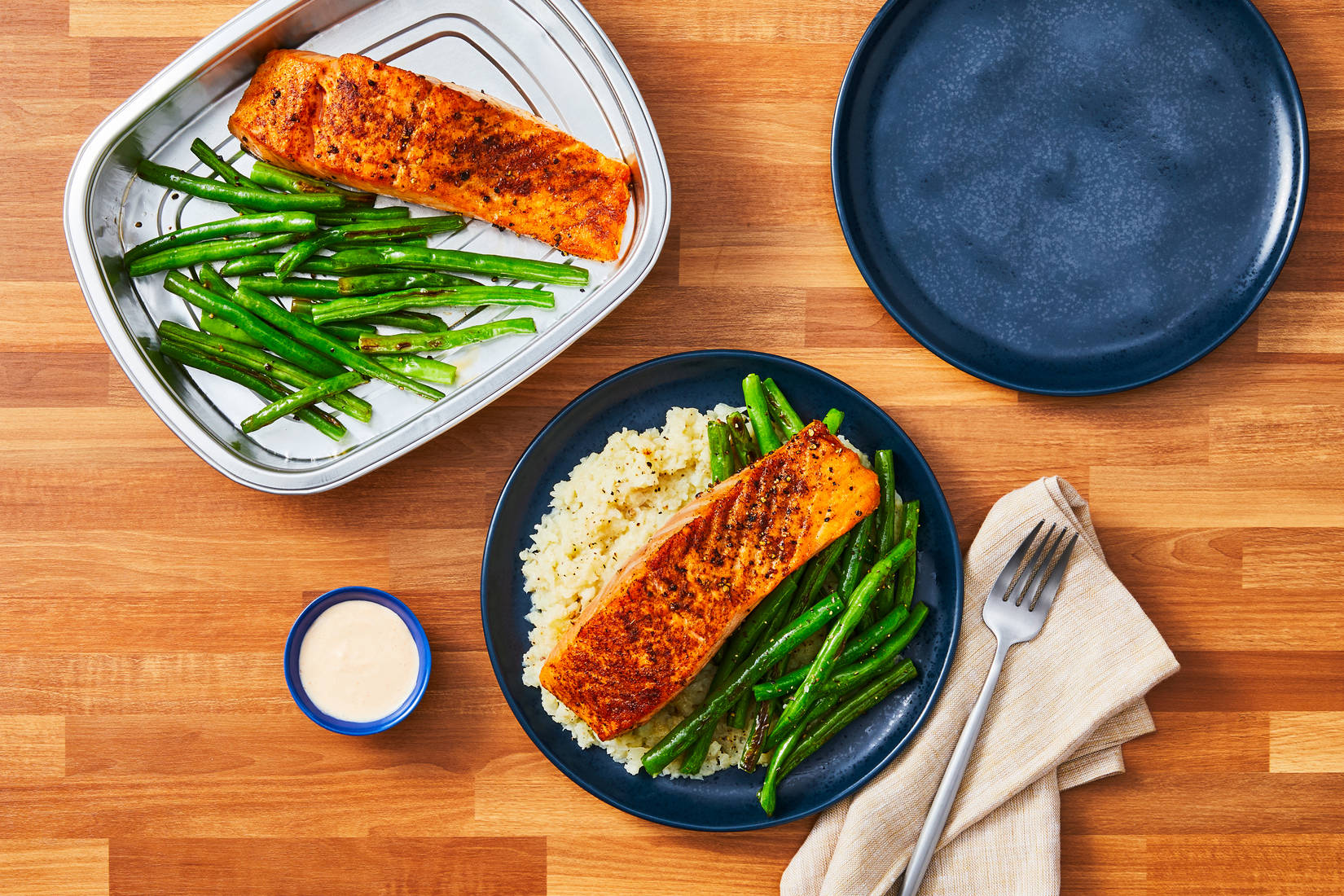 Prep & Bake Blackened Salmon & Cauliflower Mash
