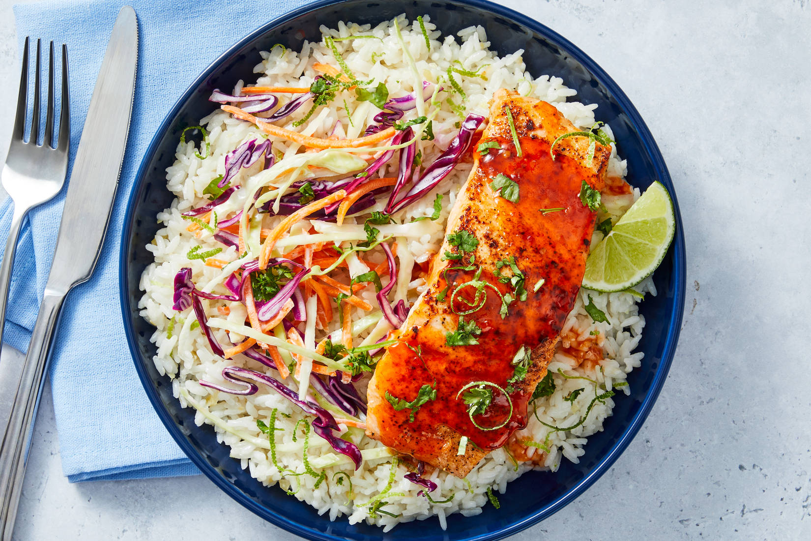 Sweet Thai Salmon & Ginger-Lime Rice