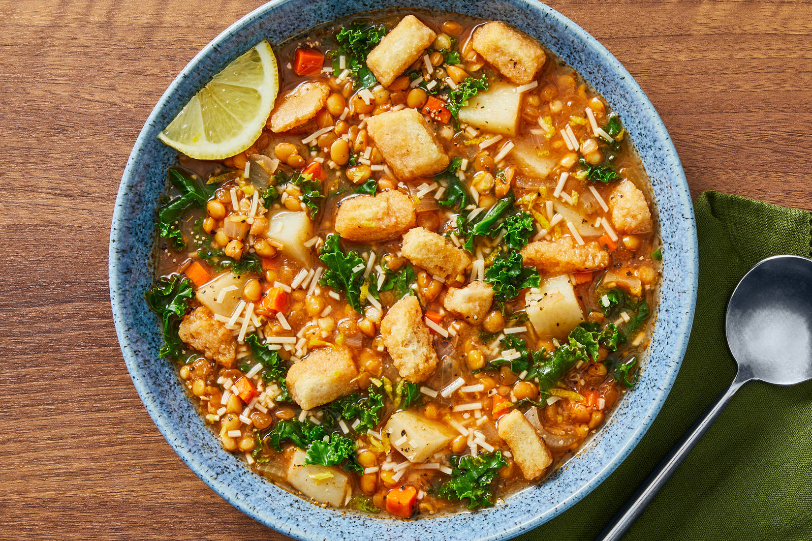 One-Pot Hearty Lentil & Kale Soup