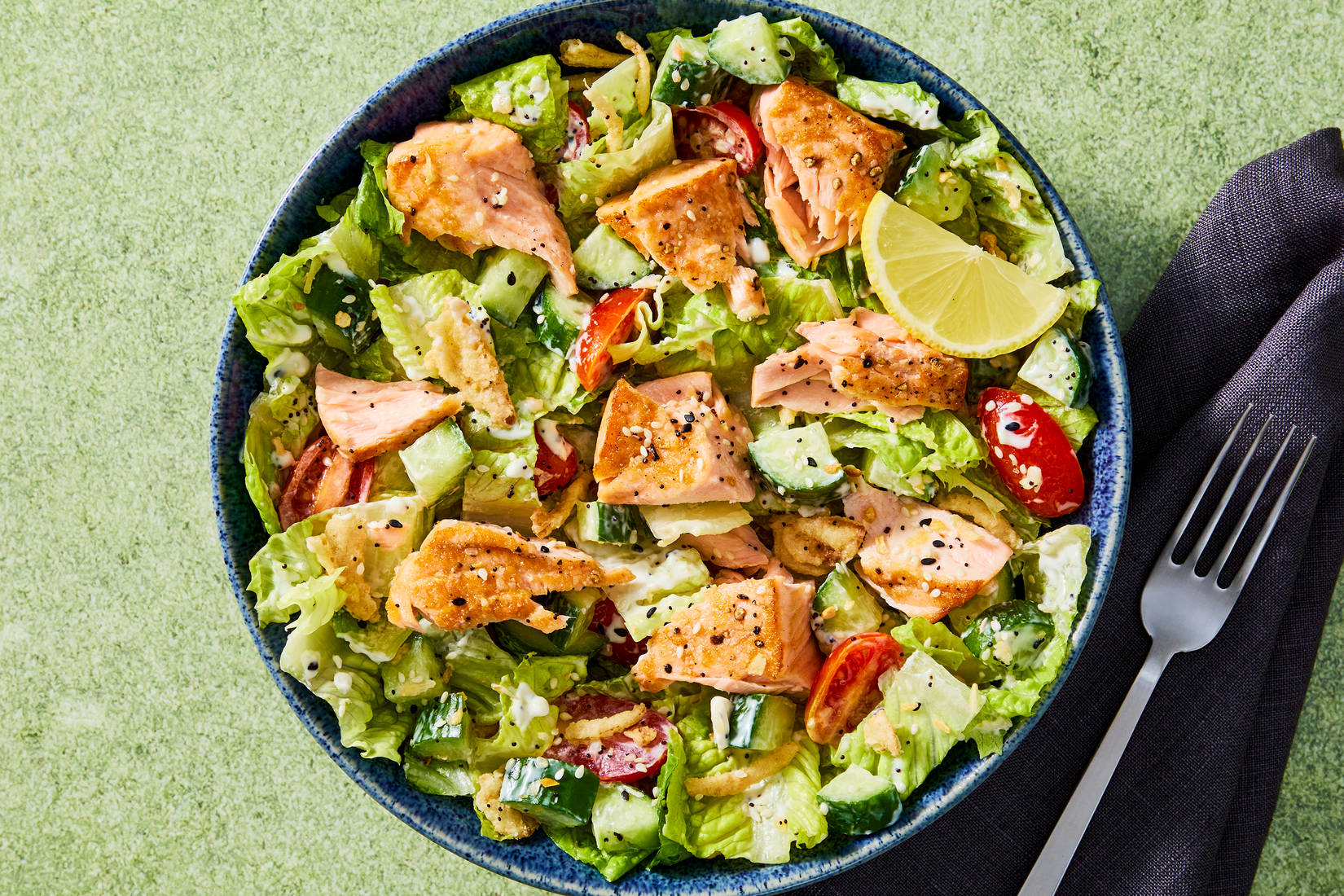 Everything Bagel Salmon Salad