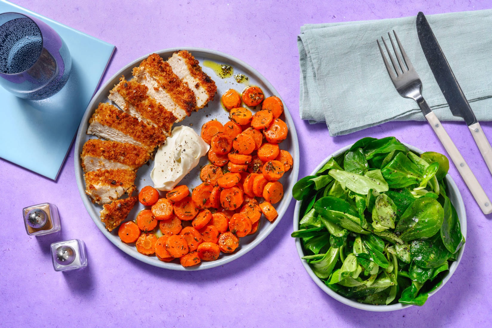 Petto di pollo dorato al pane e pistacchi