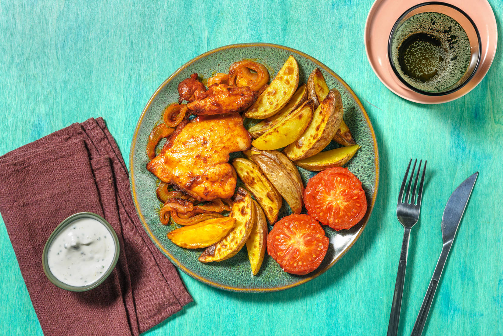 Pollo arrosto alla paprika e cipolla
