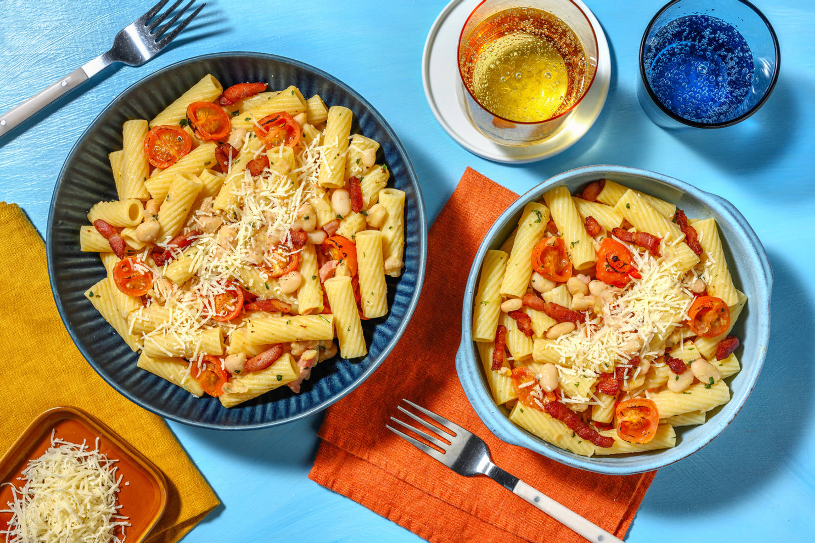 Pasta, fagioli e guanciale alla moda toscana