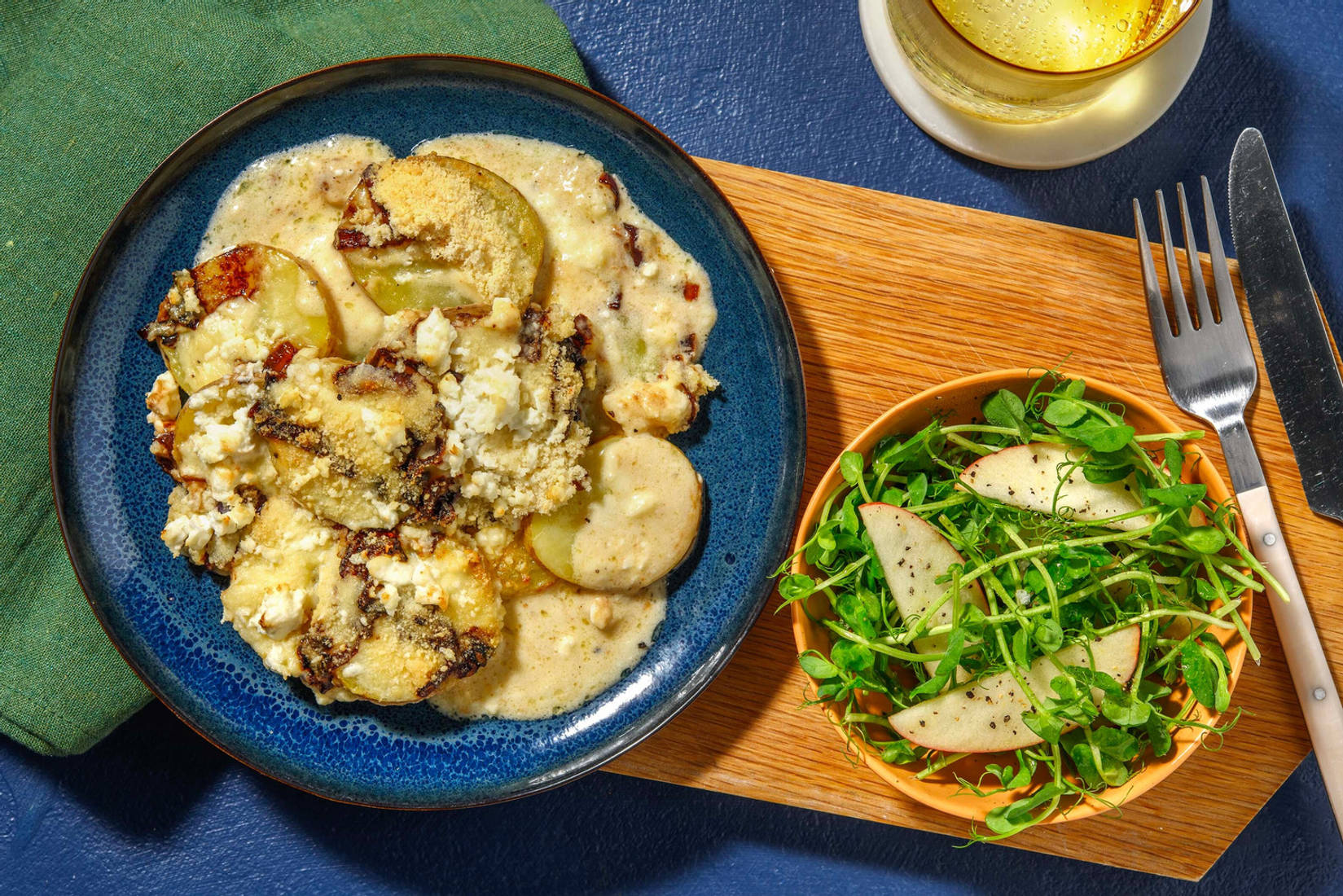 Double Cheese and Balsamic Onion Dauphinoise 