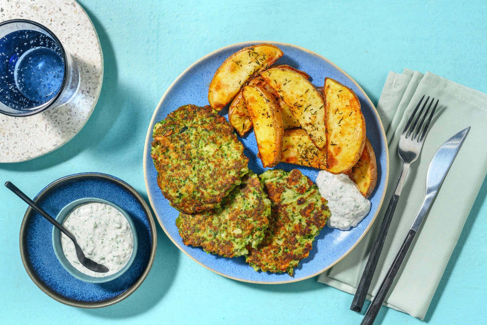 Pastelitos de brócoli con nueces y queso