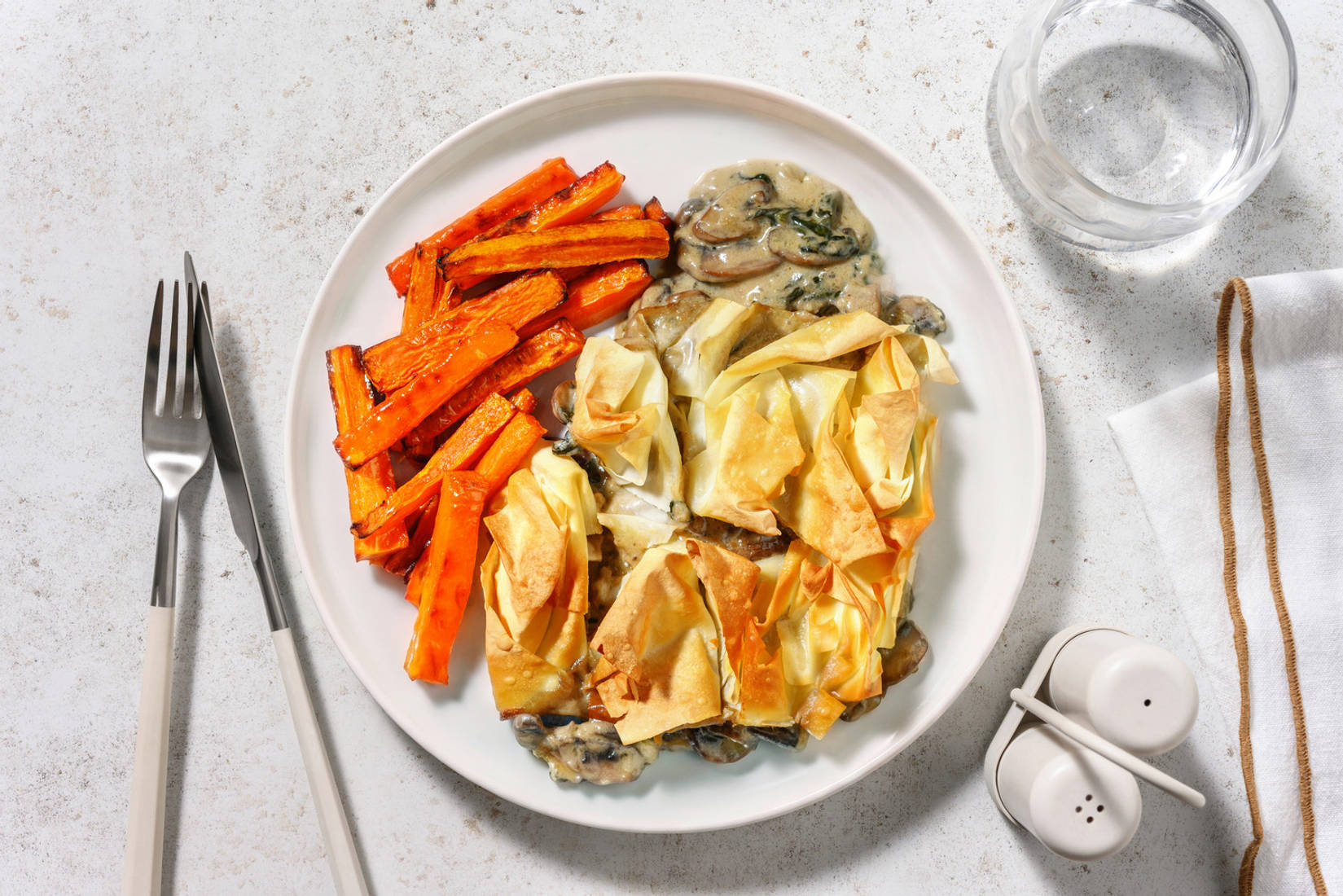 Earthy Truffle Mushroom, Spinach and Filo Pie