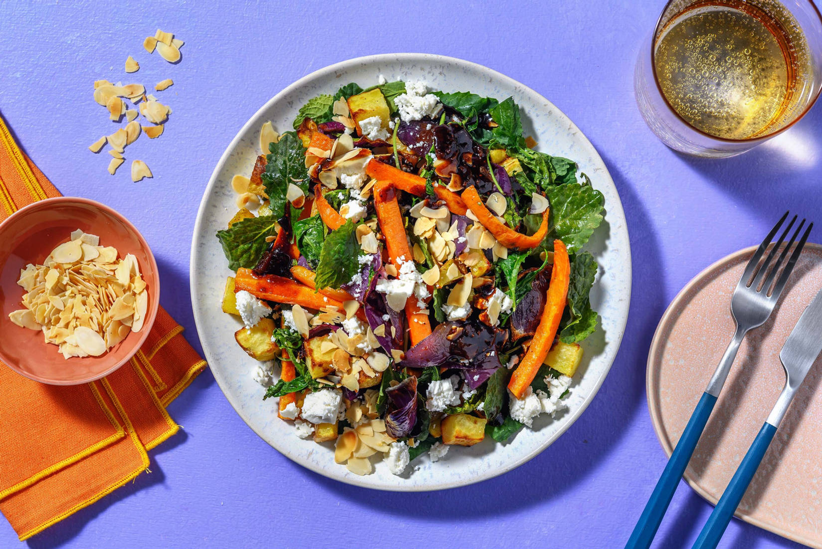 Goat's Cheese, Roast Potato and Kale Salad